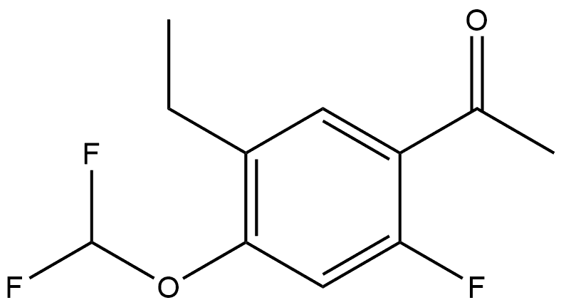 1-[4-(Difluoromethoxy)-5-ethyl-2-fluorophenyl]ethanone,2168321-58-0,结构式