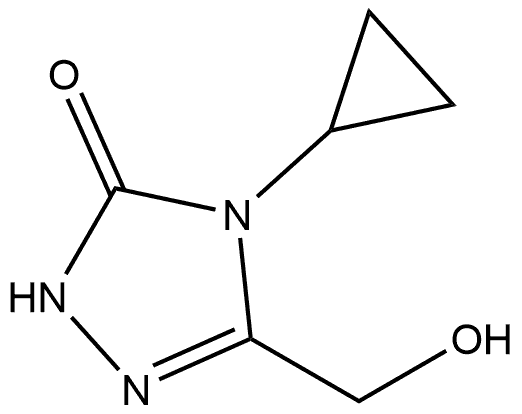 4-环丙基-5-(羟甲基)-2,4-二氢-3H-1,2,4-三唑-3-酮, 2168388-25-6, 结构式