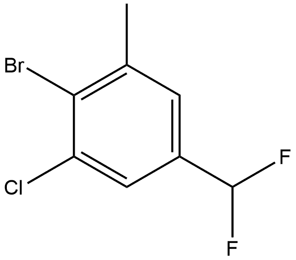 2-Bromo-1-chloro-5-(difluoromethyl)-3-methylbenzene Structure