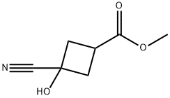 3-Cyano-3-hydroxy-cyclobutanecarboxylic acid methyl ester Structure