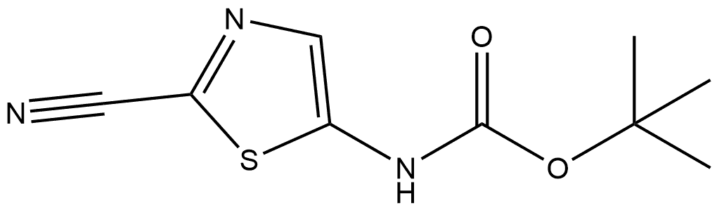 (2-氰基噻唑-5-基)氨基甲酸叔丁酯, 2168435-63-8, 结构式