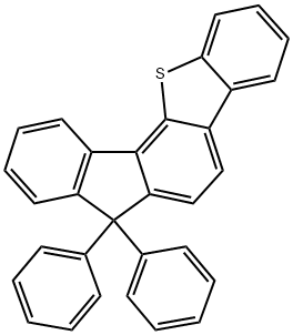 7H-Benzo[b]fluoreno[3,4-d]thiophene, 7,7-diphenyl- Struktur