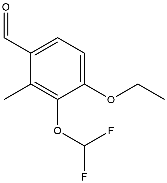 3-(Difluoromethoxy)-4-ethoxy-2-methylbenzaldehyde Structure