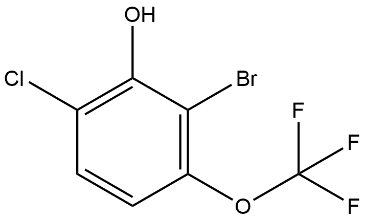 2-Bromo-6-chloro-3-(trifluoromethoxy)phenol Struktur