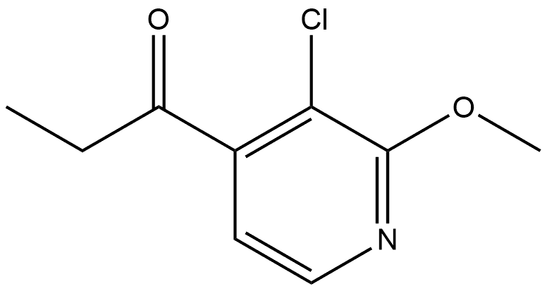 1-(3-Chloro-2-methoxy-4-pyridinyl)-1-propanone 化学構造式