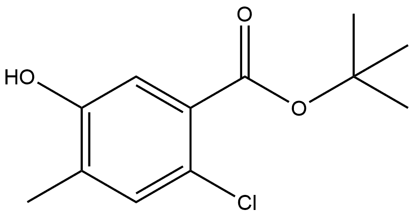 1,1-Dimethylethyl 2-chloro-5-hydroxy-4-methylbenzoate,2168851-38-3,结构式