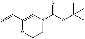 tert-butyl 6-formyl-3,4-dihydro-2H-oxazine-4-carboxylate Struktur