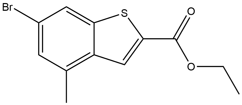 Ethyl 6-bromo-4-methylbenzo[b]thiophene-2-carboxylate 结构式