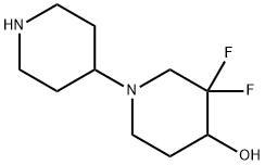 1,4'-Bipiperidin]-4-ol, 3,3-difluoro-,2168884-36-2,结构式