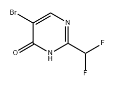 4(3H)-Pyrimidinone, 5-bromo-2-(difluoromethyl)- 化学構造式