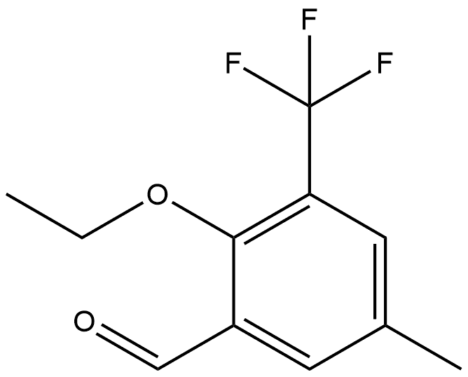 2-Ethoxy-5-methyl-3-(trifluoromethyl)benzaldehyde 结构式