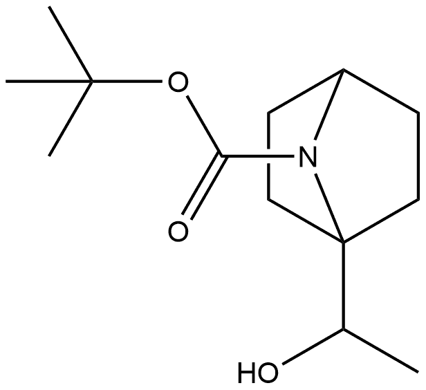 1,1-Dimethylethyl 1-(1-hydroxyethyl)-7-azabicyclo[2.2.1]heptane-7-carboxylate Structure