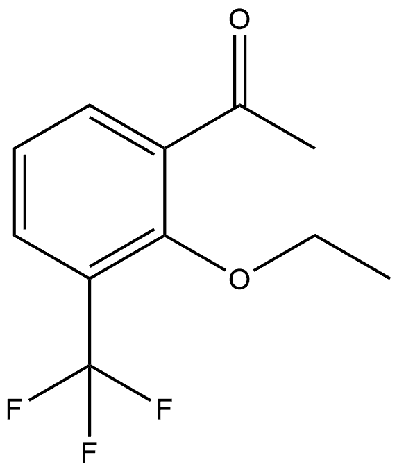 1-[2-Ethoxy-3-(trifluoromethyl)phenyl]ethanone Struktur