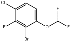 2-Bromo-4-chloro-1-(difluoromethoxy)-3-fluorobenzene Structure