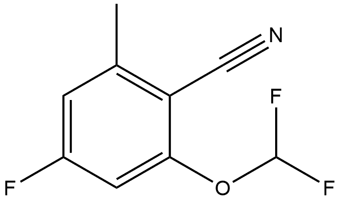 2-(Difluoromethoxy)-4-fluoro-6-methylbenzonitrile Structure