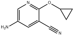 5-Amino-2-cyclopropoxynicotinonitrile 化学構造式