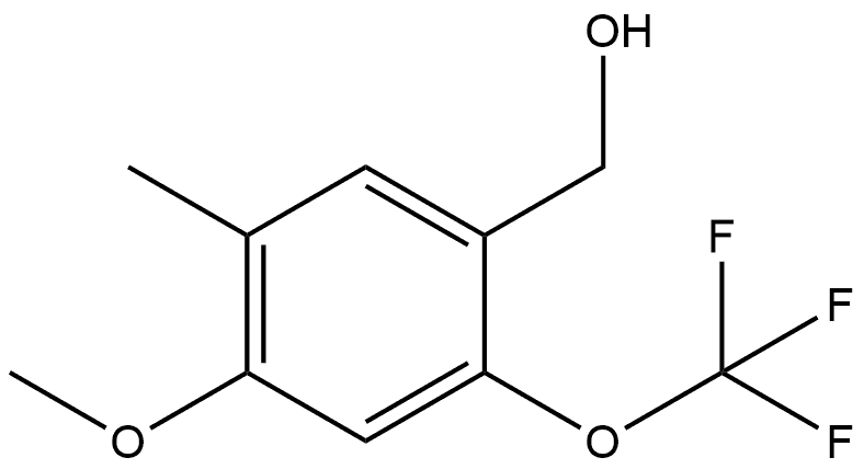 4-Methoxy-5-methyl-2-(trifluoromethoxy)benzenemethanol Structure