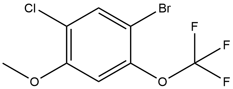 1-Bromo-5-chloro-4-methoxy-2-(trifluoromethoxy)benzene Struktur