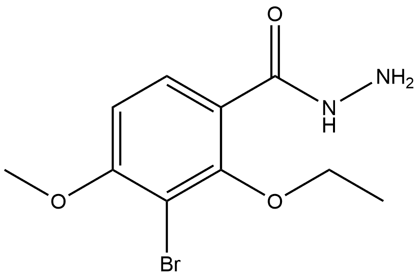 3-Bromo-2-ethoxy-4-methoxybenzoic acid hydrazide,2169157-03-1,结构式
