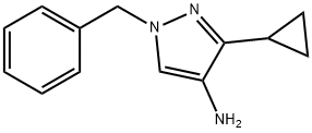 1H-Pyrazol-4-amine, 3-cyclopropyl-1-(phenylmethyl)- Struktur