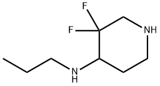 4-Piperidinamine, 3,3-difluoro-N-propyl- Struktur