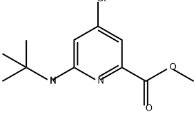 2-Pyridinecarboxylic acid, 4-bromo-6-[(1,1-dimethylethyl)amino]-, methyl ester Structure