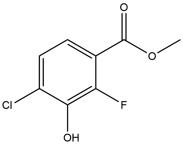 Methyl 4-chloro-2-fluoro-3-hydroxybenzoate 结构式