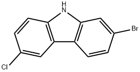 9H-Carbazole, 2-bromo-6-chloro- Structure