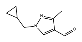 1H-Pyrazole-4-carboxaldehyde, 1-(cyclopropylmethyl)-3-methyl- 化学構造式
