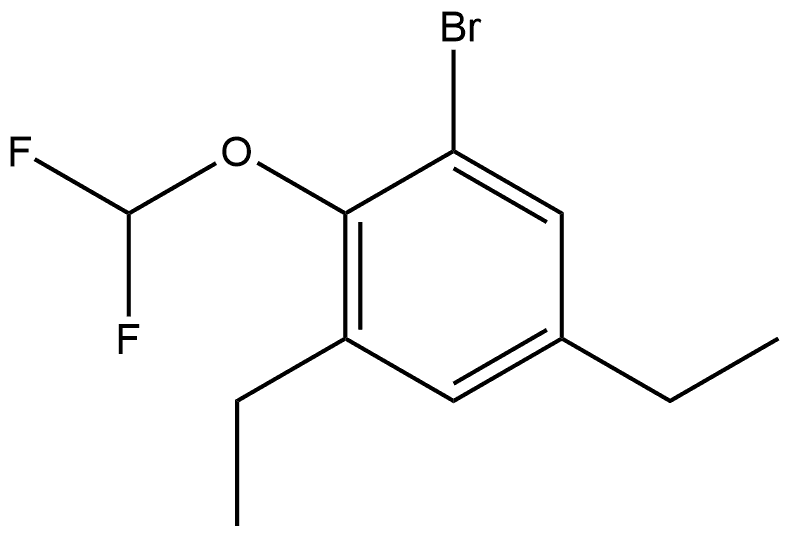 1-Bromo-2-(difluoromethoxy)-3,5-diethylbenzene,2169465-87-4,结构式