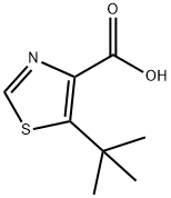 4-Thiazolecarboxylic acid, 5-(1,1-dimethylethyl)- 化学構造式