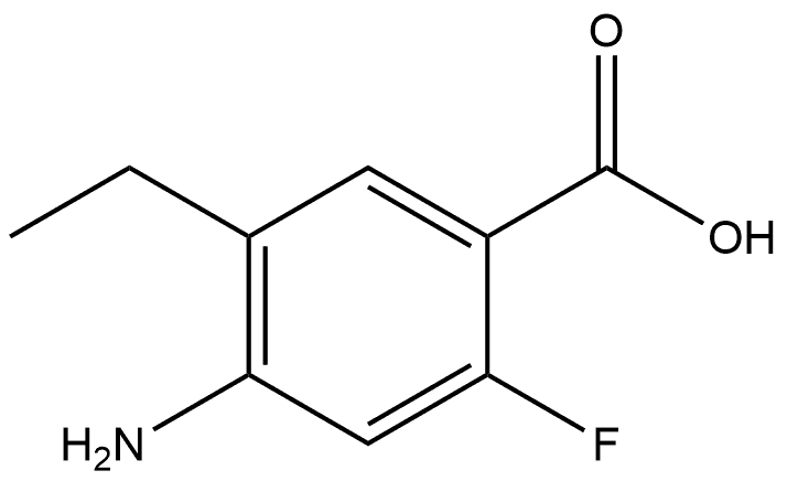 4-氨基-5-乙基-2-氟苯甲酸, 2169618-11-3, 结构式