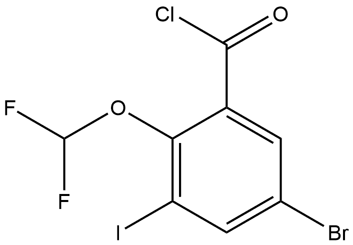 5-Bromo-2-(difluoromethoxy)-3-iodobenzoyl chloride|