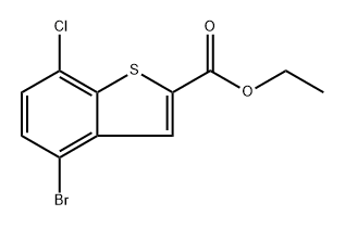 ethyl 4-bromo-7-chlorobenzo[b]thiophene-2-carboxylate 结构式