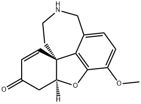 6H-Benzofuro[3a,3,2-ef][2]benzazepin-6-one, 4a,5,9,10,11,12-hexahydro-3-methoxy-, (4aS,8aS)- 化学構造式