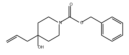 1-Piperidinecarboxylic acid, 4-hydroxy-4-(2-propen-1-yl)-, phenylmethyl ester Structure