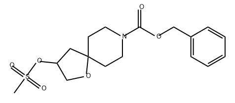 1-Oxa-8-azaspiro[4.5]decane-8-carboxylic acid, 3-[(methylsulfonyl)oxy]-, phenylmethyl ester|