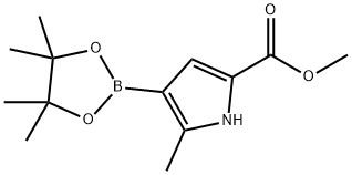 Methyl 5-methyl-4-(4,4,5,5-tetramethyl-1,3,2-dioxaborolan-2-yl)-1H-pyrrole-2-carboxylate Struktur