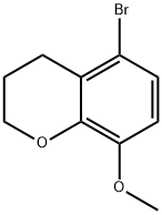 2H-1-Benzopyran, 5-bromo-3,4-dihydro-8-methoxy- 化学構造式