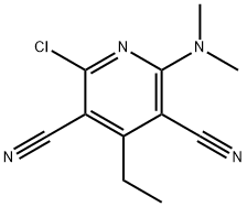 3,5-Pyridinedicarbonitrile, 2-chloro-6-(dimethylamino)-4-ethyl-,2170143-70-9,结构式