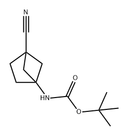 Carbamic acid, N-(4-cyanobicyclo[2.1.1]hex-1-yl)-, 1,1-dimethylethyl ester Struktur