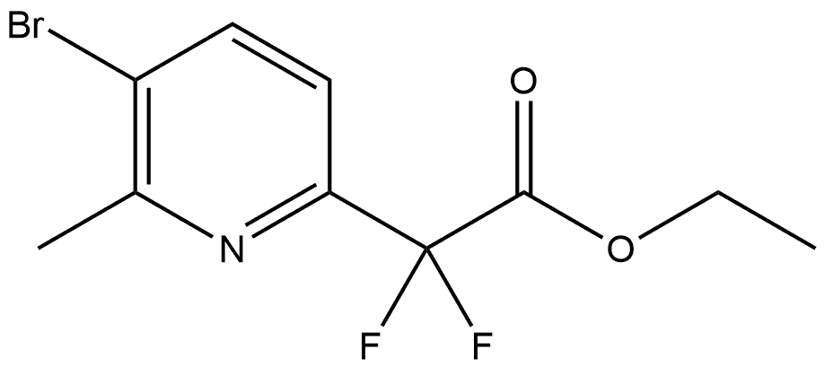 Ethyl 2-(5-bromo-6-methylpyridin-2-yl)-2,2-difluoroacetate Structure