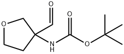 tert-butyl N-(3-formyloxolan-3-yl)carbamate Structure