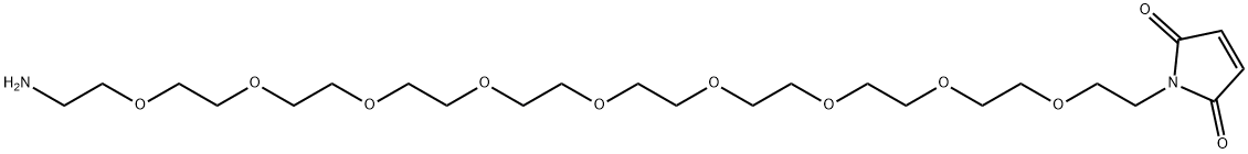 Mal-PEG9-amine TFA salt 结构式