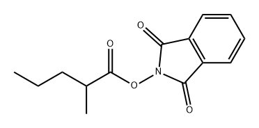 Pentanoic acid, 2-methyl-, 1,3-dihydro-1,3-dioxo-2H-isoindol-2-yl ester 化学構造式