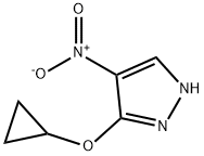 1H-Pyrazole, 3-(cyclopropyloxy)-4-nitro- Struktur