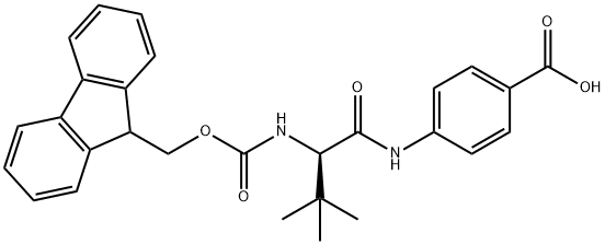 4-[(Fmoc-D-tert-leucyl)amino]benzoic acid Structure