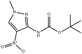 Carbamic acid, N-(1-methyl-4-nitro-1H-pyrazol-3-yl)-, 1,1-dimethylethyl ester,2171317-05-6,结构式