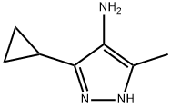 1H-Pyrazol-4-amine, 3-cyclopropyl-5-methyl- 化学構造式