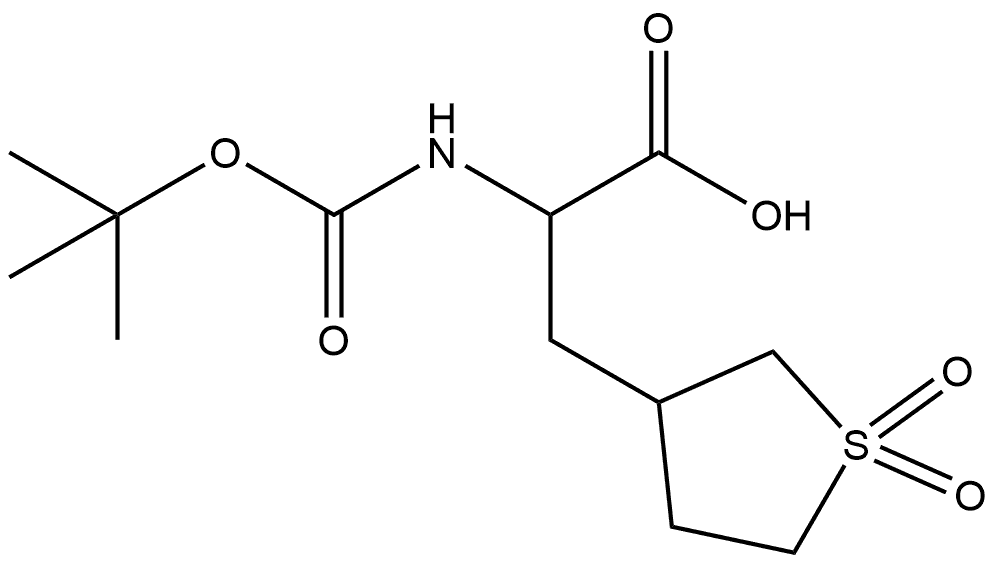 2-{[(tert-butoxy)carbonyl]amino}-3-(1,1-dioxo-1lambda6-thiolan-3-yl)propanoic acid 化学構造式